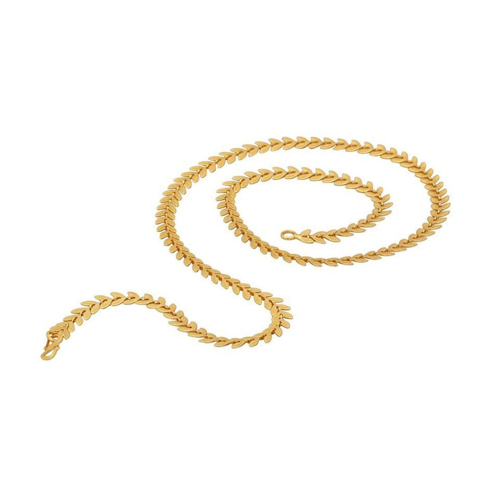 
                  
                    Bandish Leaf Design Elegant Gold Rhodium Chain - Kreate- Neckpieces
                  
                