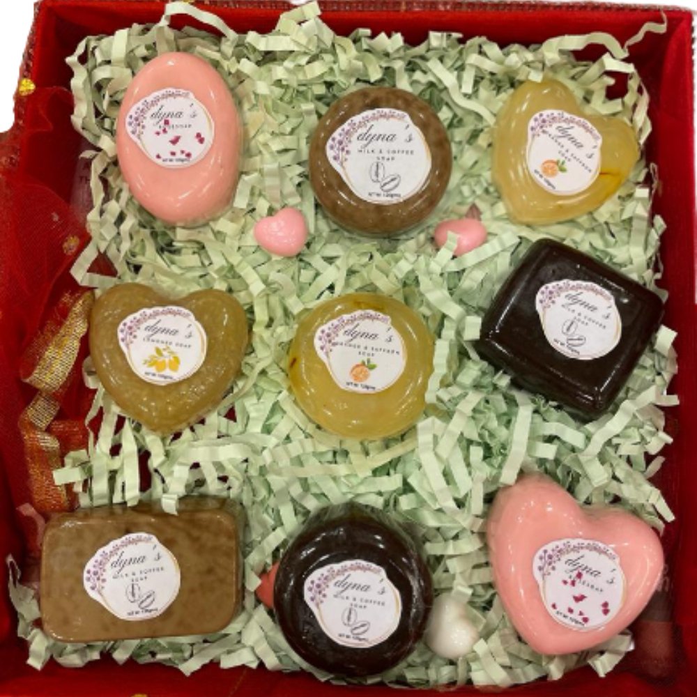 Basket of Homemade Beauty Bars (Set of 9) - Kreate- Soaps