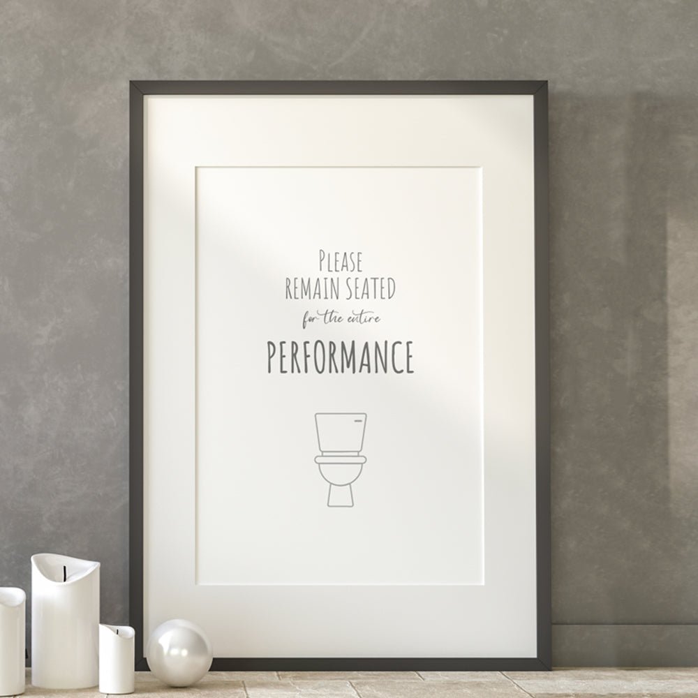 Bathroom Quote (Remain Seated) - Kreate- Wall Decor