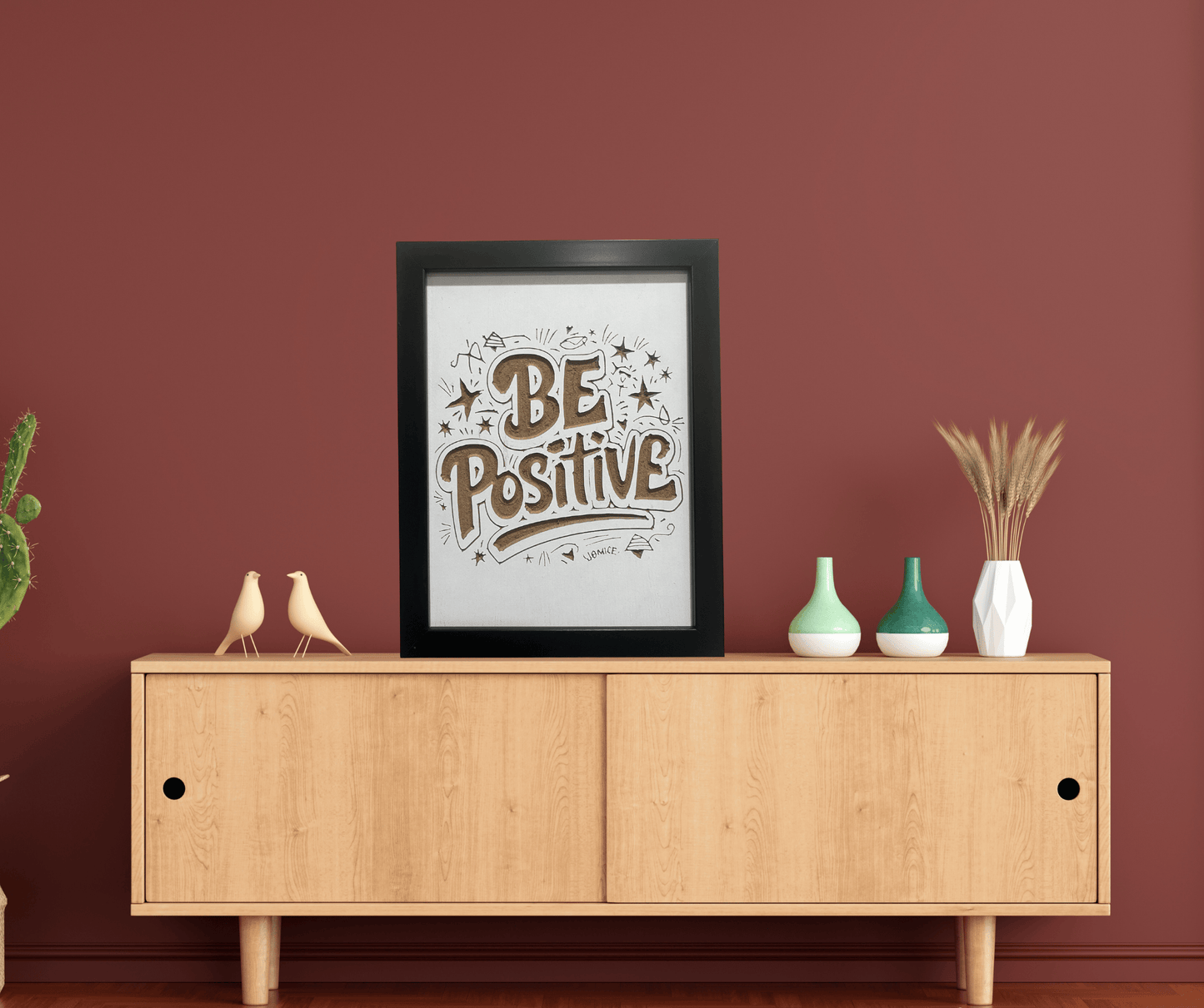
                  
                    Wooden Engraved Motivational BE POSITIVE picture
                  
                