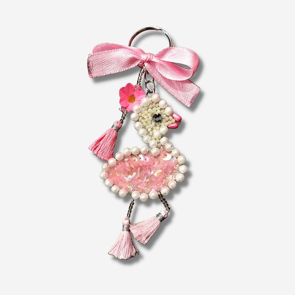 Beaded Duck Keychain - Kreate- Key Chains