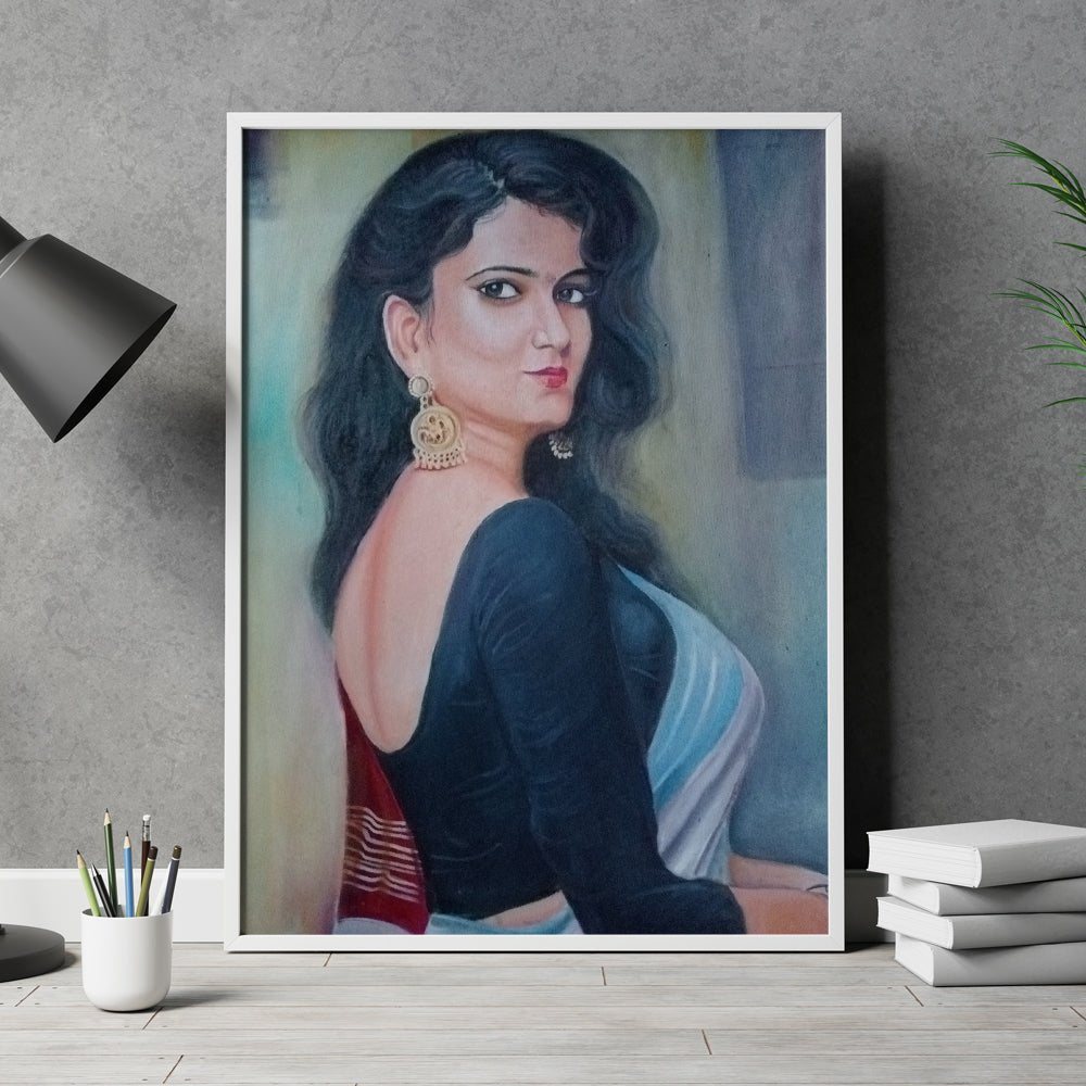 Beautiful Girl Oil Painting - Kreate- Painting