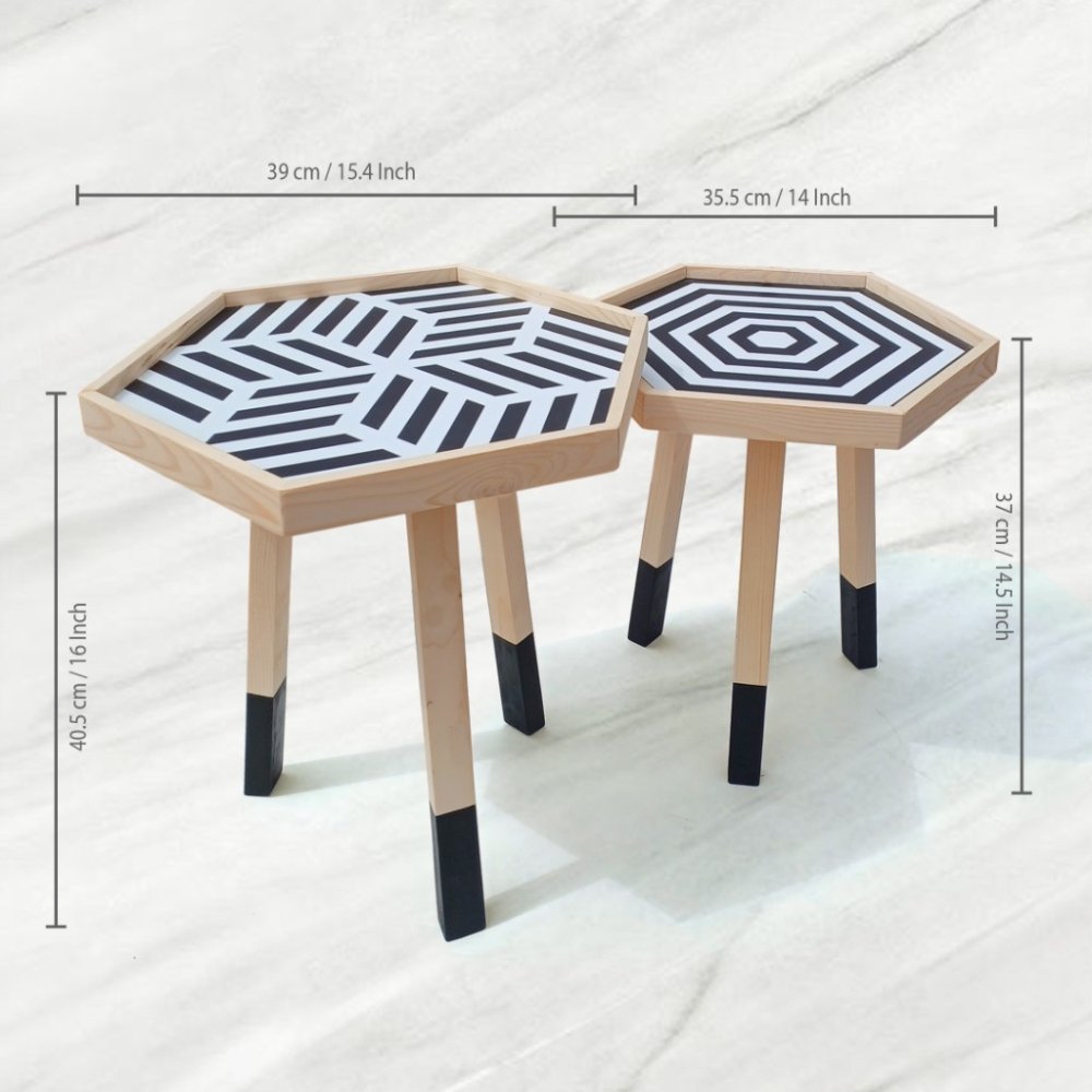 Beautiful Handcrafted Wooden Side Table - Kreate- Tables