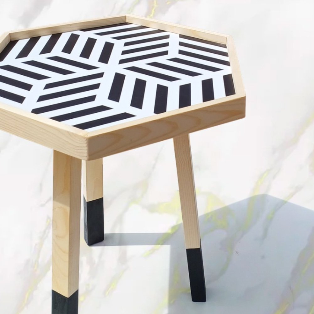 Beautiful Handcrafted Wooden Side Table - Kreate- Tables