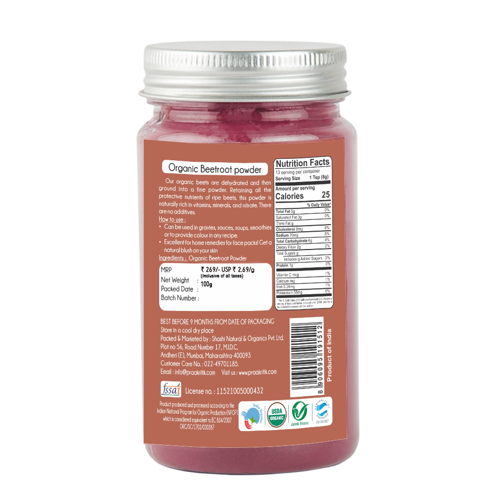 
                  
                    Praakritik Natural Beet Root Powder (100g)
                  
                