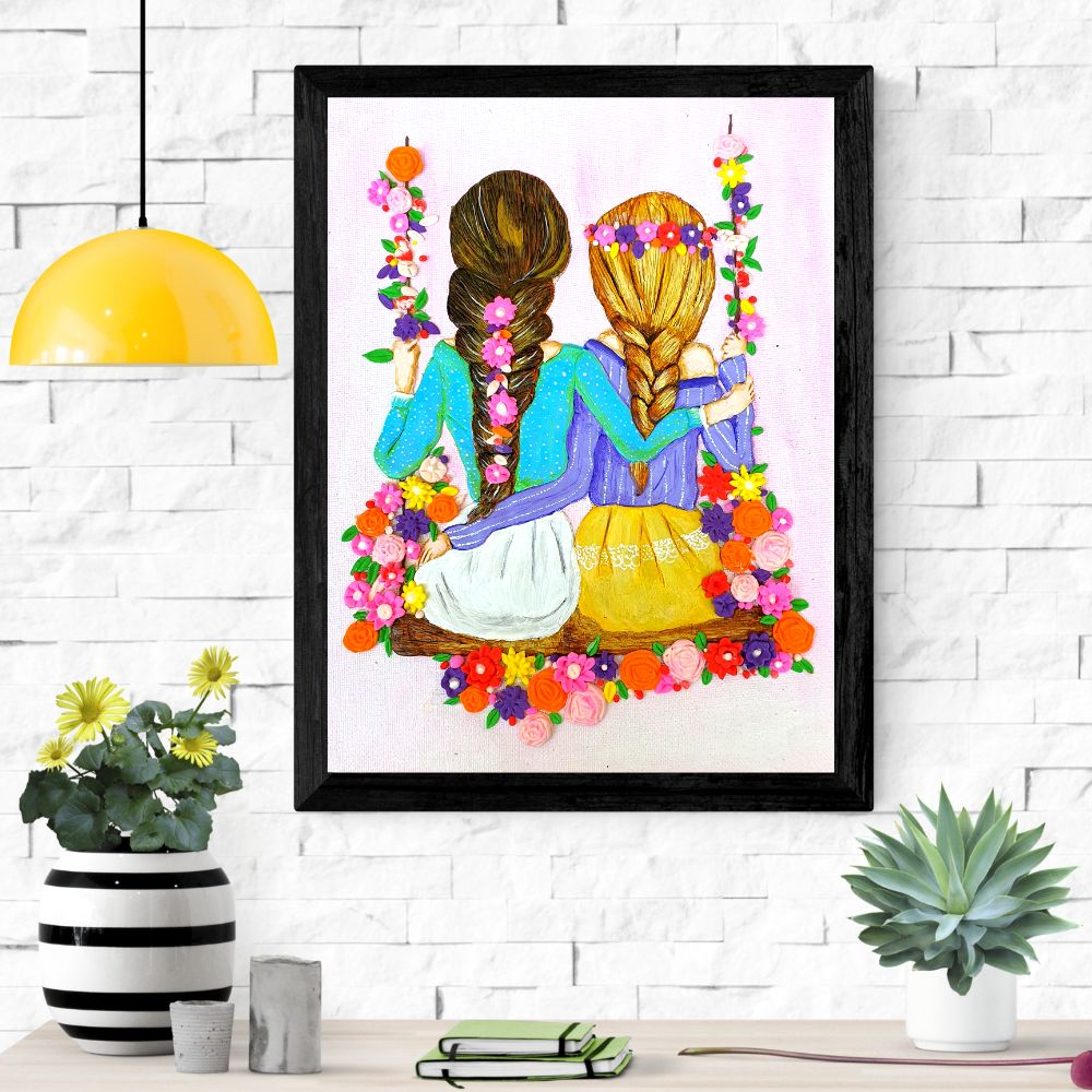 
                  
                    Besties Forever Wall Decor - Kreate- Painting
                  
                