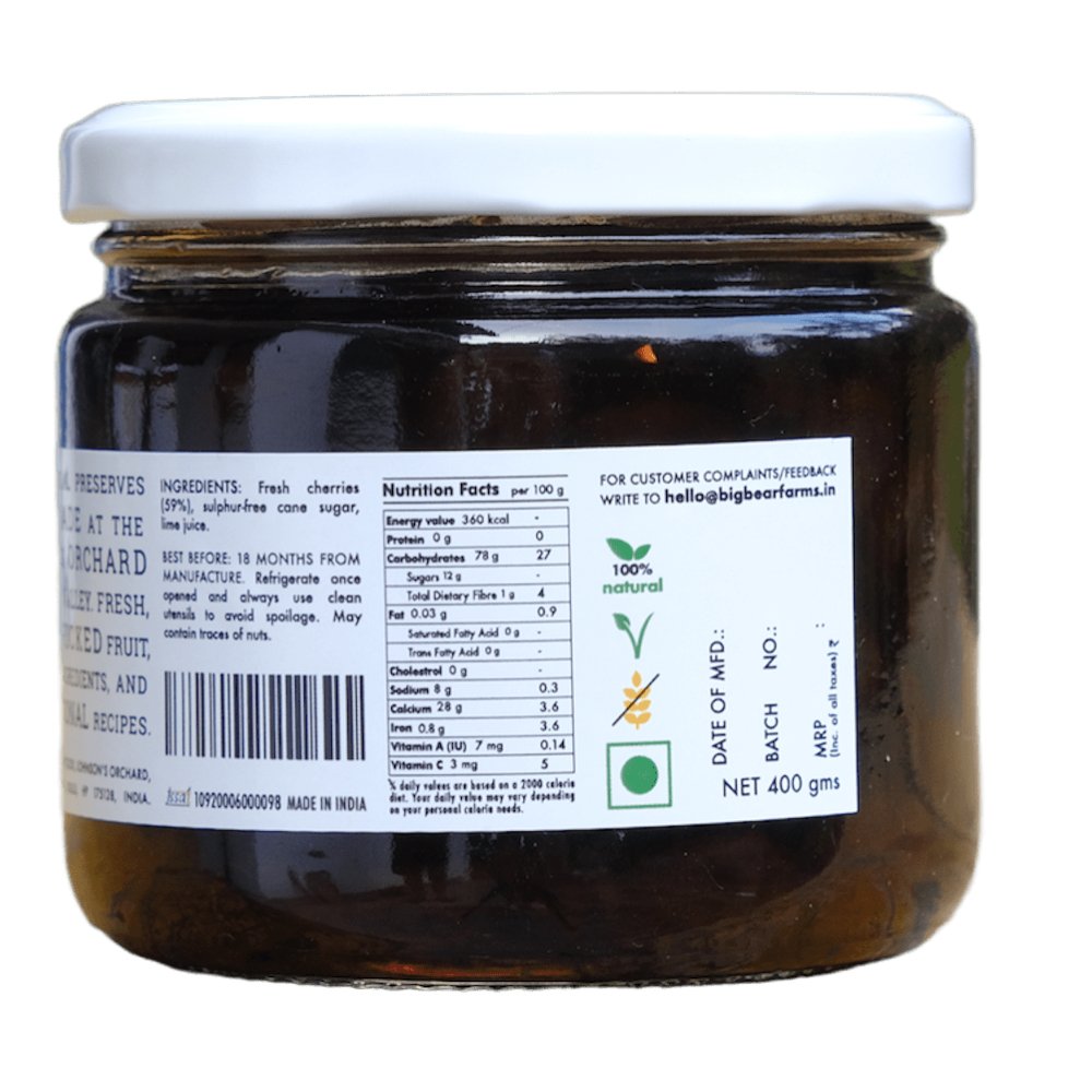 
                  
                    Big Bear Cherry Preserve (300g) - Kreate- Ready To Eat
                  
                