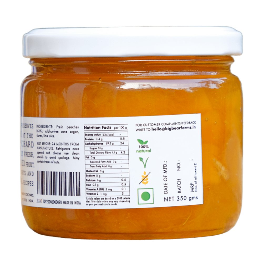 
                  
                    Big Bear Peach Jam (350g) - Kreate- Spreads
                  
                