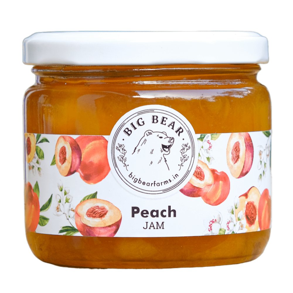 Big Bear Peach Jam (350g) - Kreate- Spreads