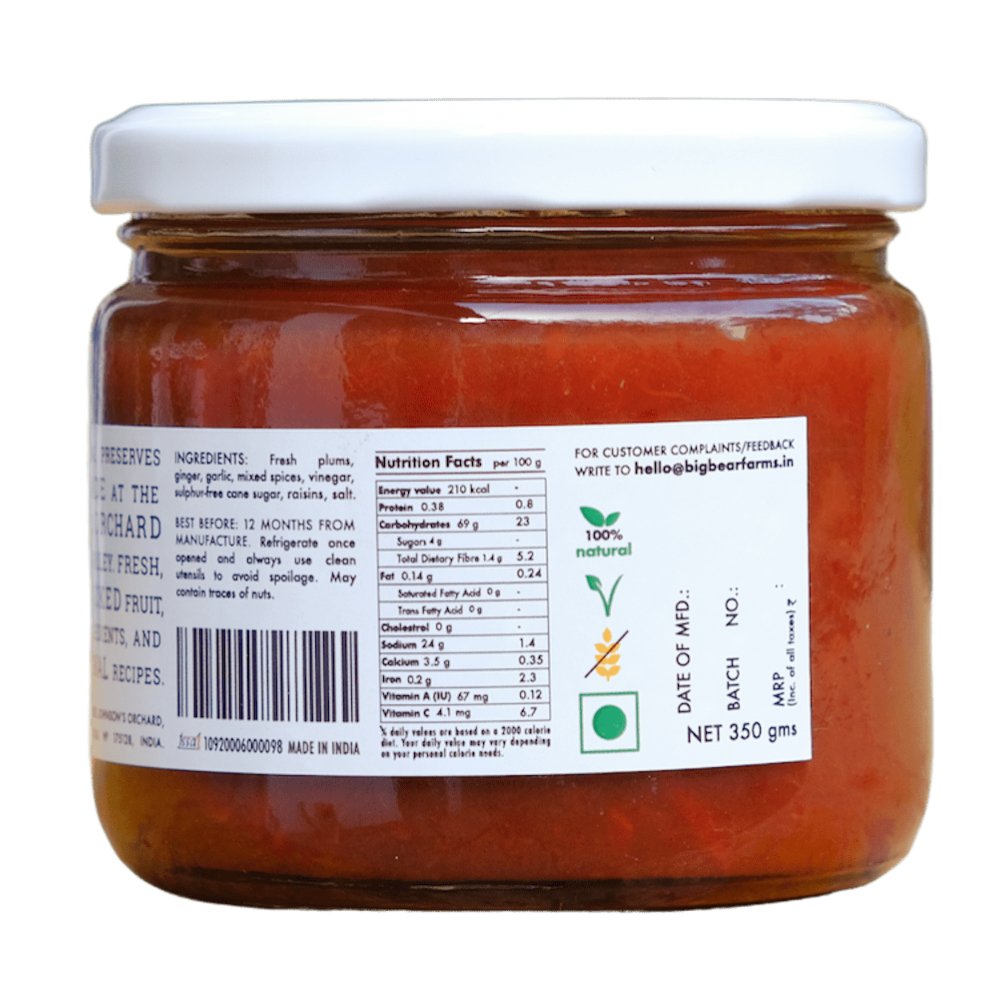 
                  
                    Big Bear Plum Chutney (350g) - Kreate- Chutneys & Pudi
                  
                