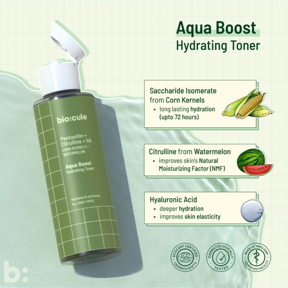 
                  
                    Biocule Aqua Boost Hydrating Toner (100ml) - Kreate- Toners & Serums
                  
                