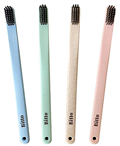 Bitto Wheatstraw Toothbrush (Pack of 4) - Kreate- Dental Care