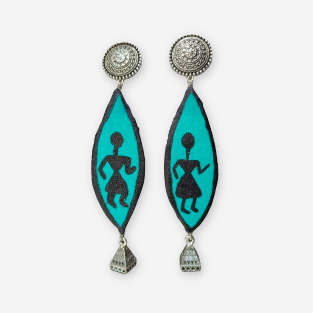 
                  
                    Black and Green Earrings - Kreate- Earrings
                  
                