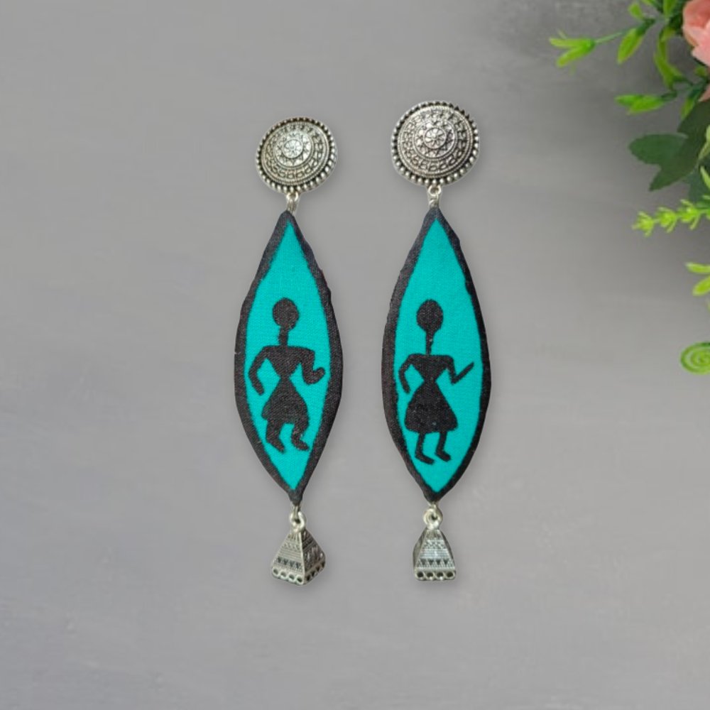 Black and Green Earrings - Kreate- Earrings