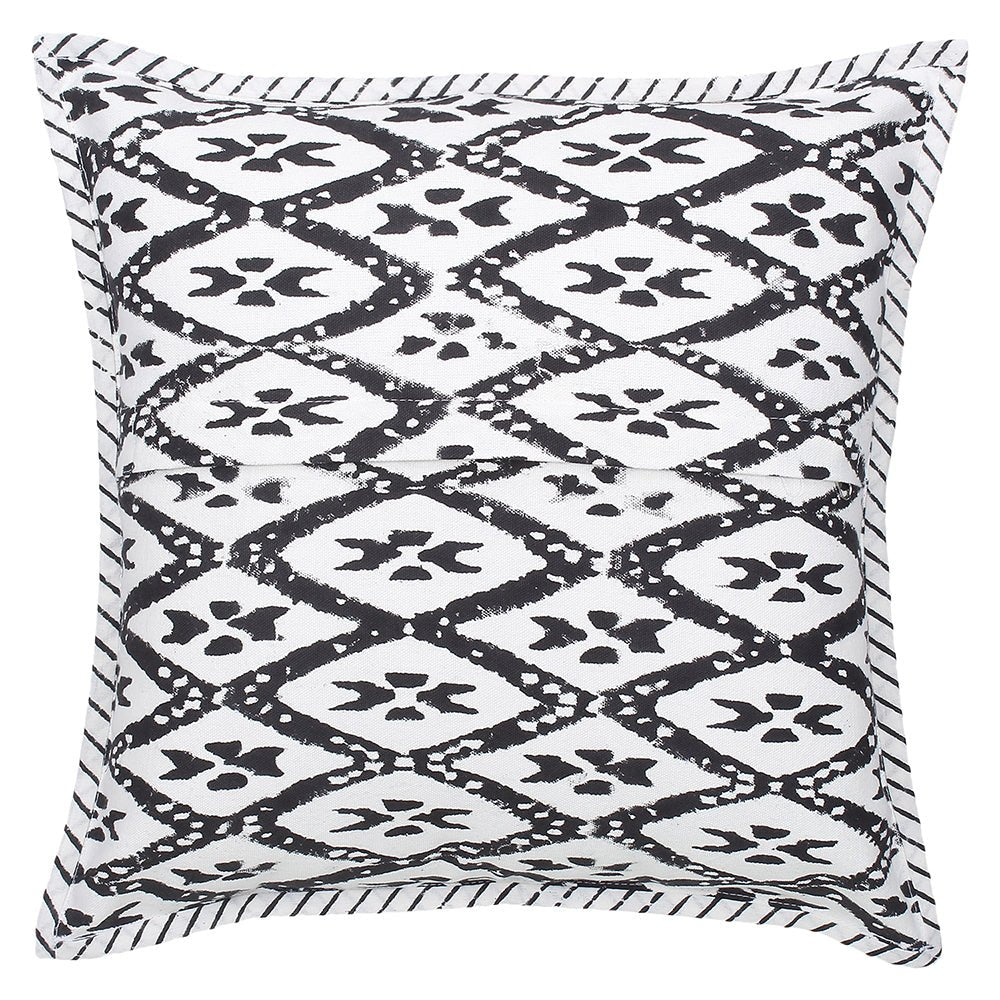 
                  
                    Black and white Block Printed Cushion Cover (Set of 2pcs) - Kreate- Cushions & Covers
                  
                