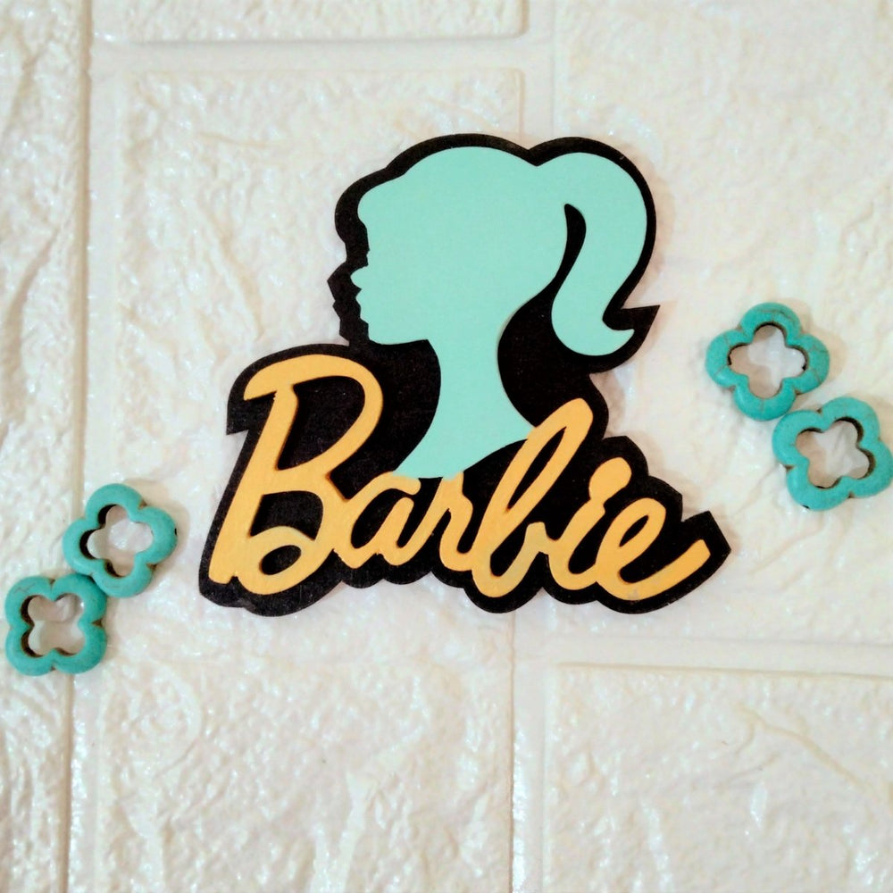 Black Base Barbie Fridge Magnet - Kreate- Coasters