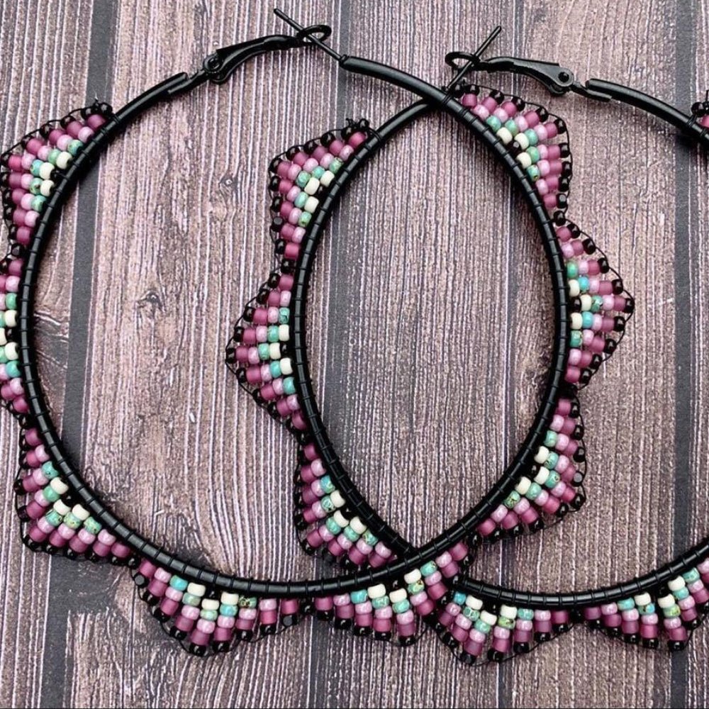 Black Beads Earring - Kreate- Earrings