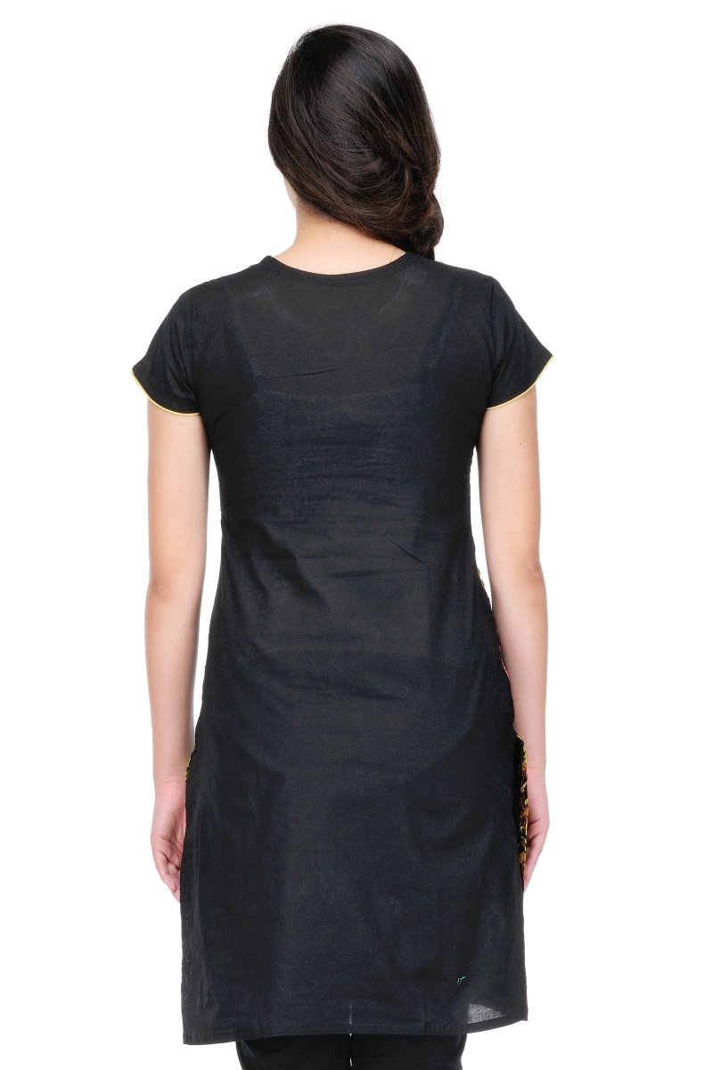 
                  
                    Black Embroidered Short Kurta - Kreate- Kurtis & Salwar Suits
                  
                