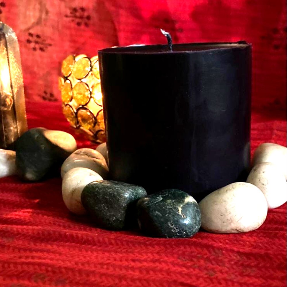 Black Pillar Candles - Kreate- Candles & Holders