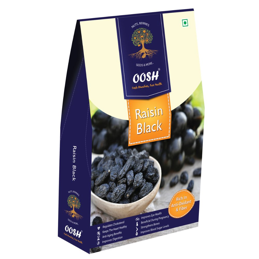 Black Raisin (250g) - Kreate- Dryfruits & Seeds