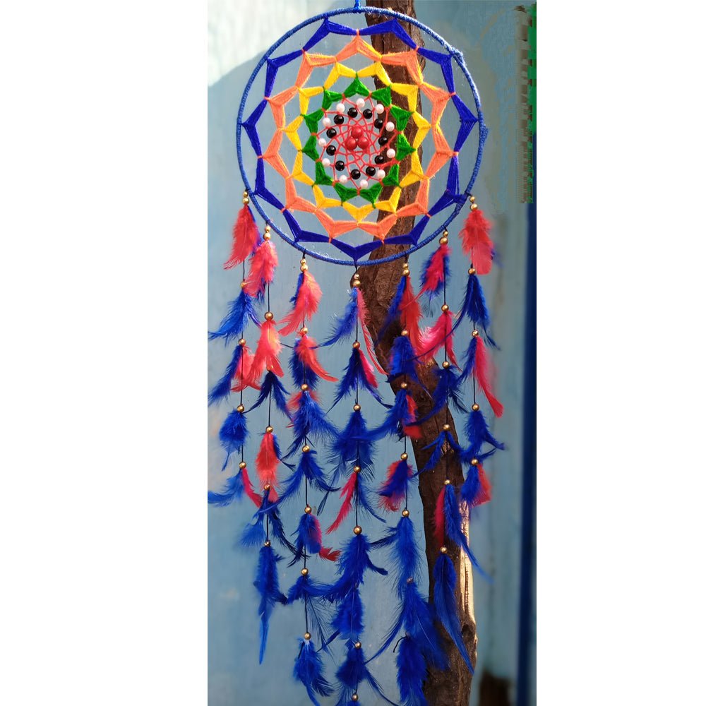 Blue and Red Dreamcatcher - Kreate- Wall Decor