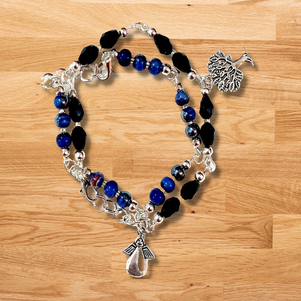 Blue & Black Bracelet Combo - Kreate- Bangles & Bracelets