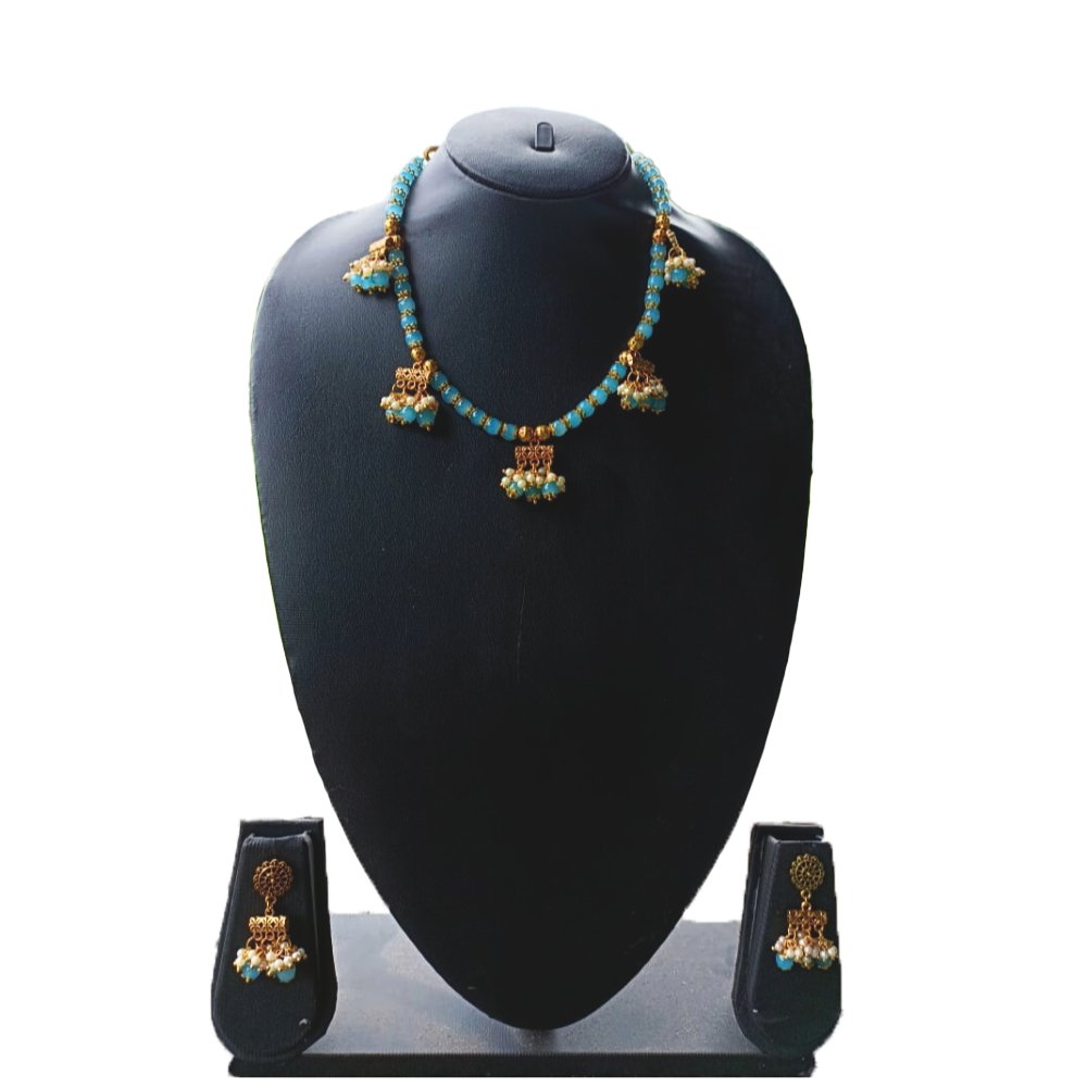 Blue Colour Jewellery Set - Kreate- Jewellery Sets