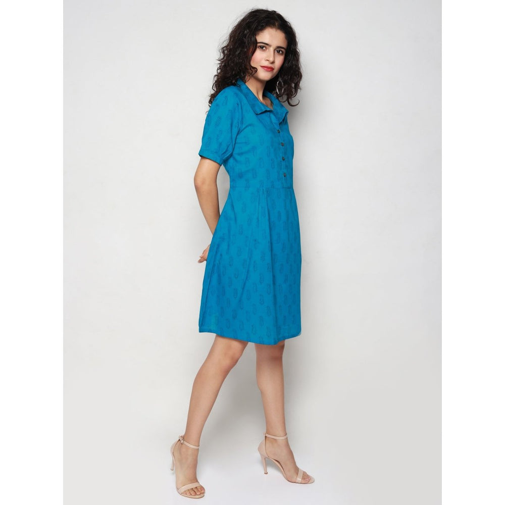 
                  
                    Blue Cotton Paisley Print Dress - Kreate- Dresses & jumpsuits
                  
                