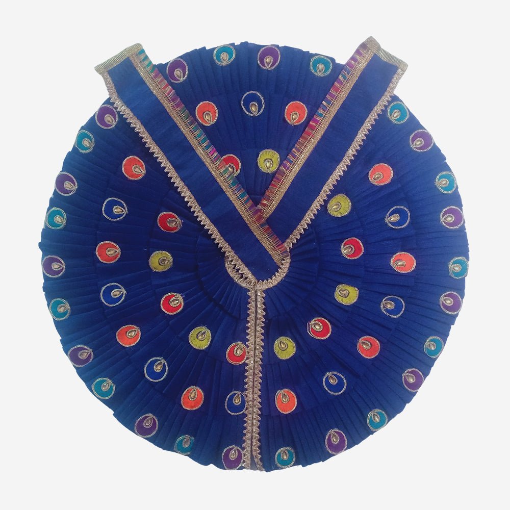 Blue Fancy Kanha Poshak - Kreate- Pooja Needs