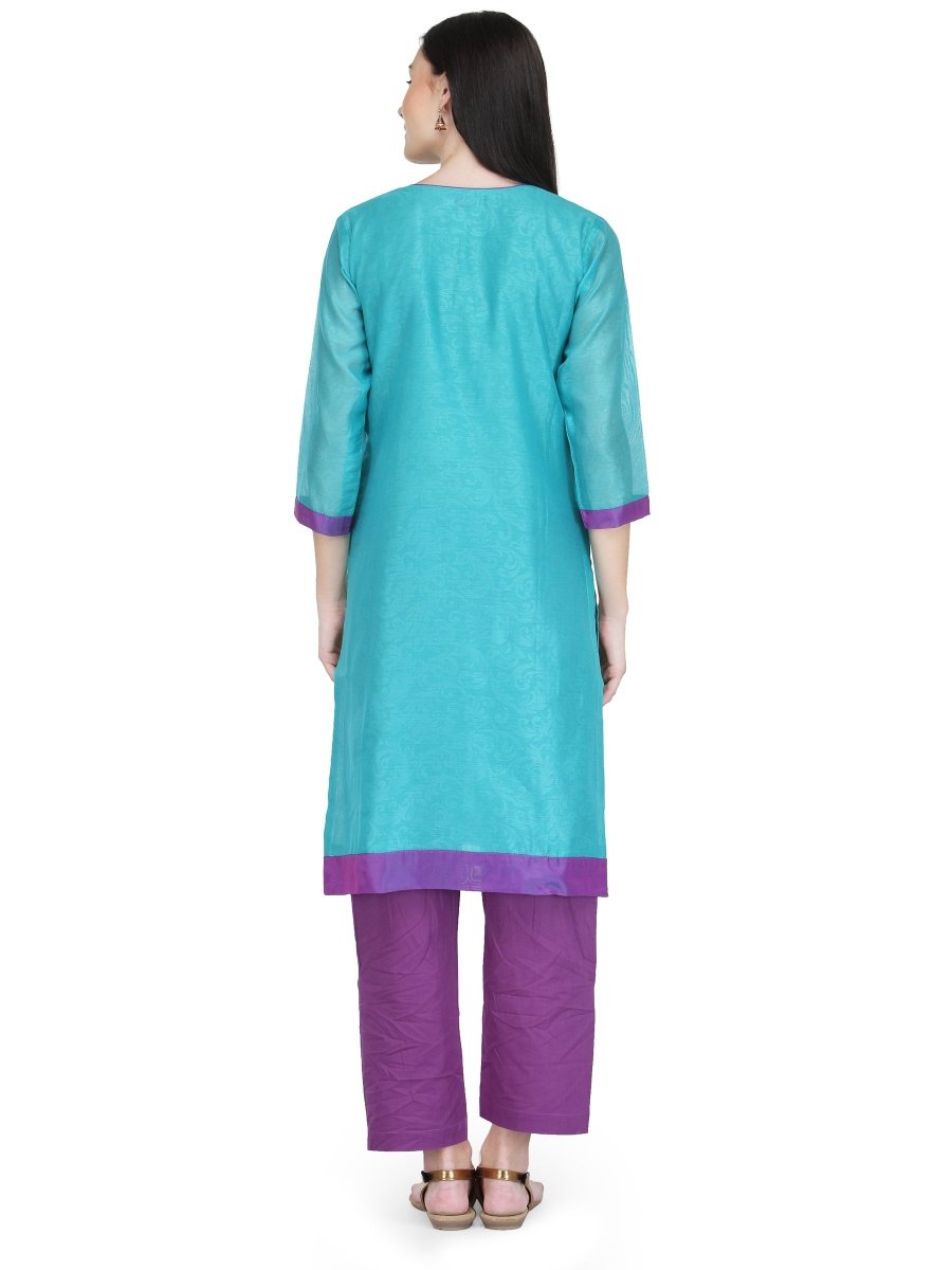 
                  
                    Blue Gota Embroidery Kurta - Kreate- Kurtis & Salwar Suits
                  
                