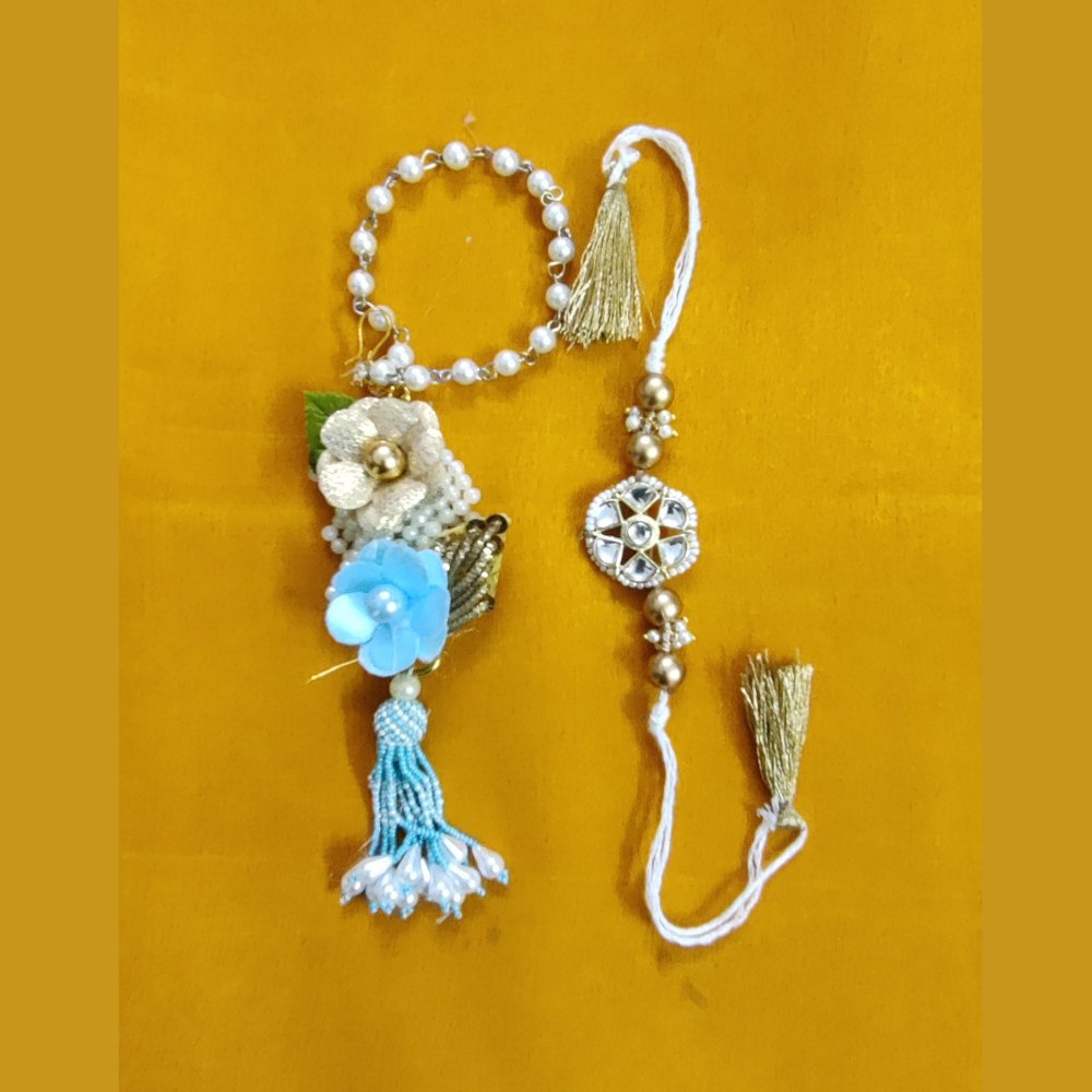 Blue Lantern Rakhi Pair - Kreate- Festive