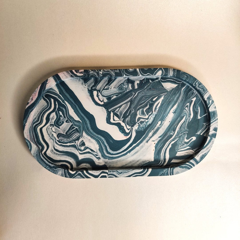 
                  
                    Blue Marbled Trinkle Tray - Kreate- Boxes & Organizers
                  
                