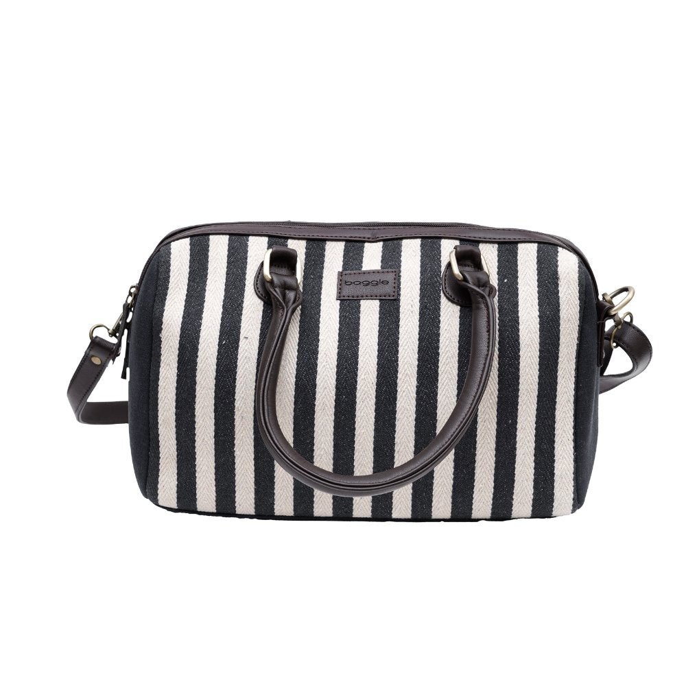 Blue N White Streak - Duffle Bag - Kreate- Bags