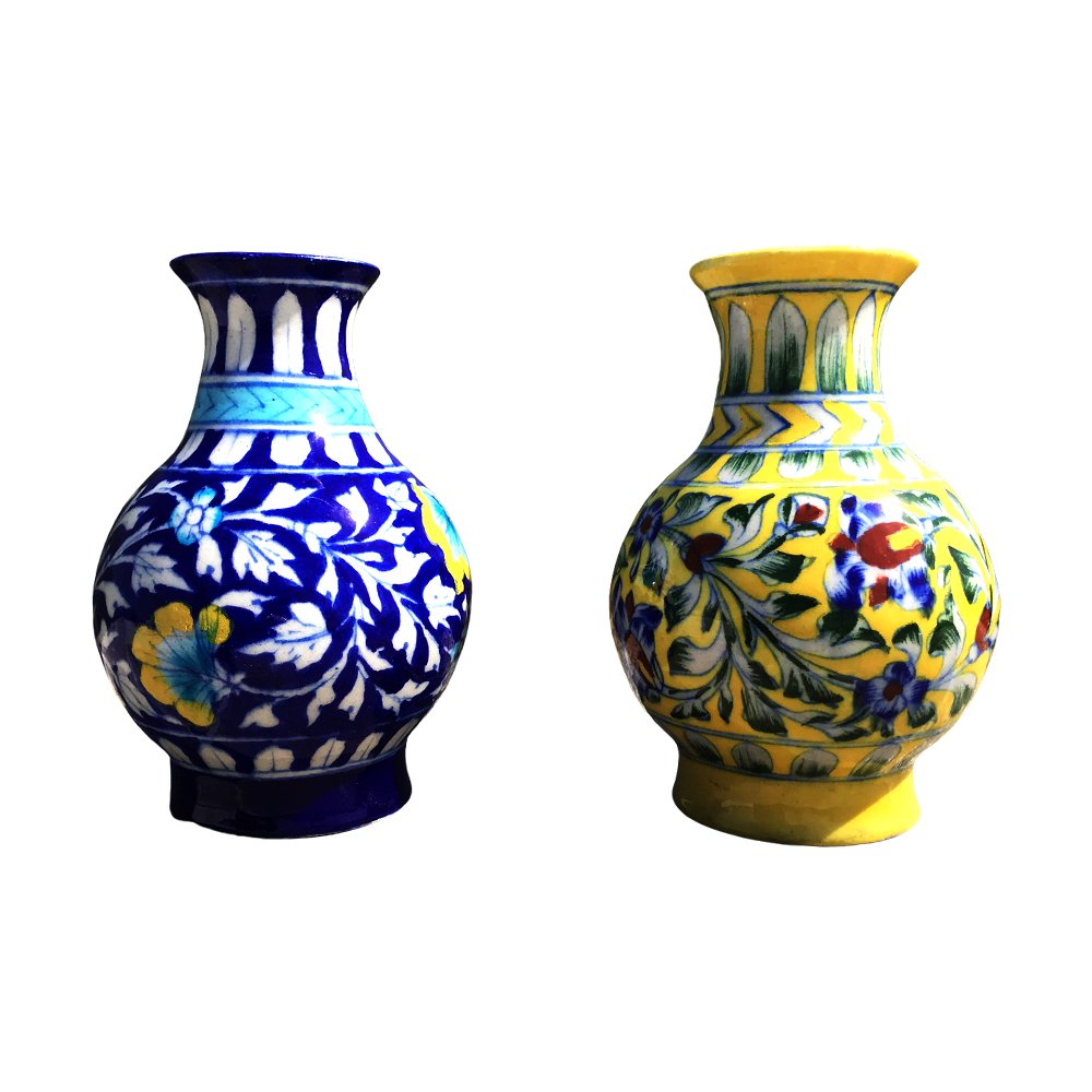 Blue Pottery Vases - Kreate- Table Decor