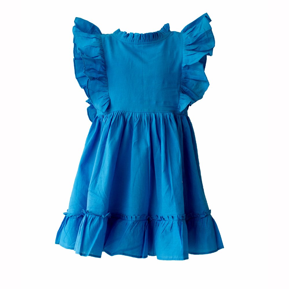 Blue Ruffle Frock - Kreate- Dresses & jumpsuits