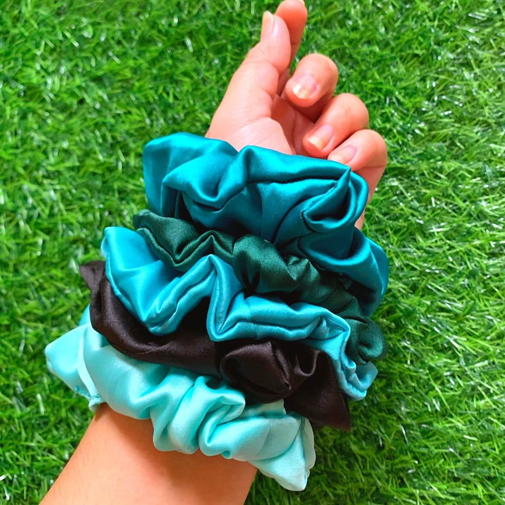 Blue Shade Scrunchies - Kreate- Scrunchies