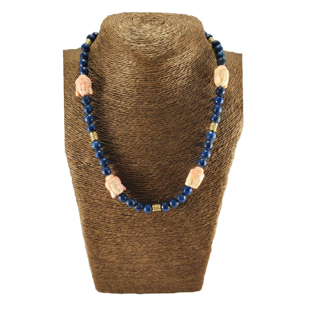 Blue Tanzanite Buddha Necklace - Kreate- Neckpieces