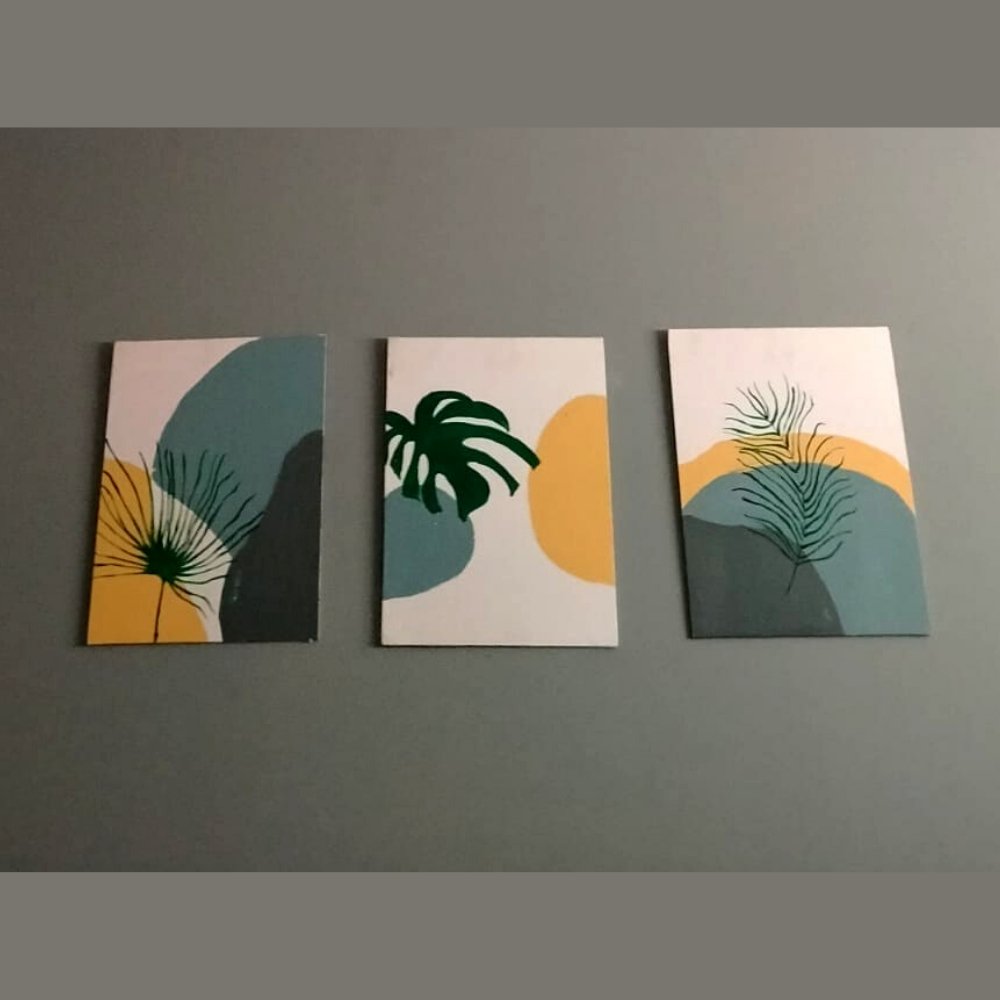 Boho Handmade Painting (Set of 3) - Kreate- Painting