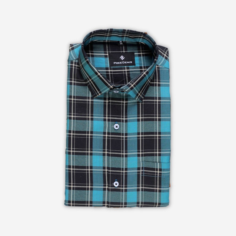 
                  
                    Bottle Green Chequered Shirt - Kreate- Shirts & T-Shirts
                  
                