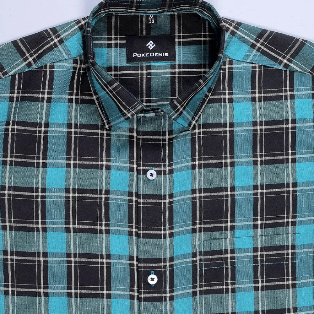 
                  
                    Bottle Green Chequered Shirt - Kreate- Shirts & T-Shirts
                  
                