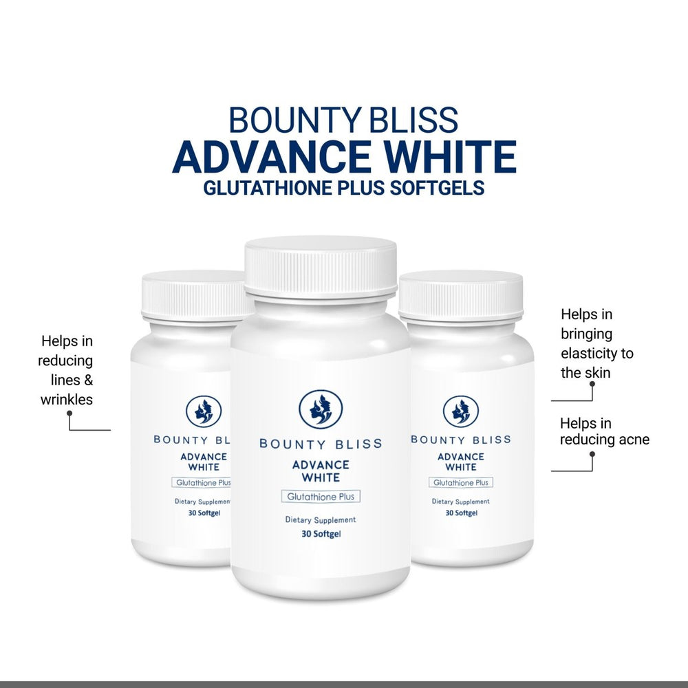 
                  
                    Bounty Bliss Advance White Glutathione Plus 30 Softgels - Kreate- Skincare
                  
                