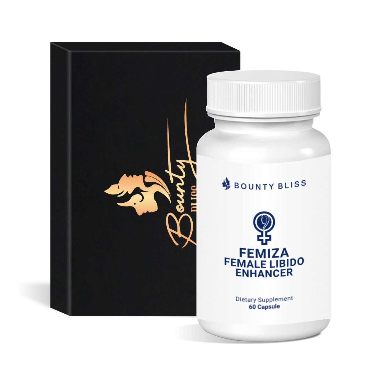 
                  
                    Bounty Bliss Femiza Female Libido Enhancer 60 Capsules - Kreate- Women Hygiene
                  
                