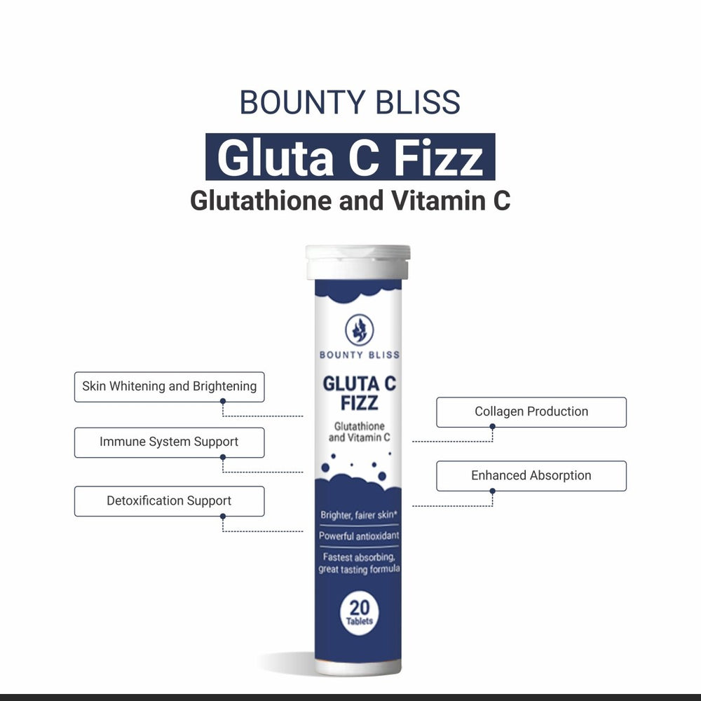 
                  
                    Bounty Bliss Gluta C Fizz Glutathione Vitamin C Effervescent Tablets - Kreate- Skincare
                  
                