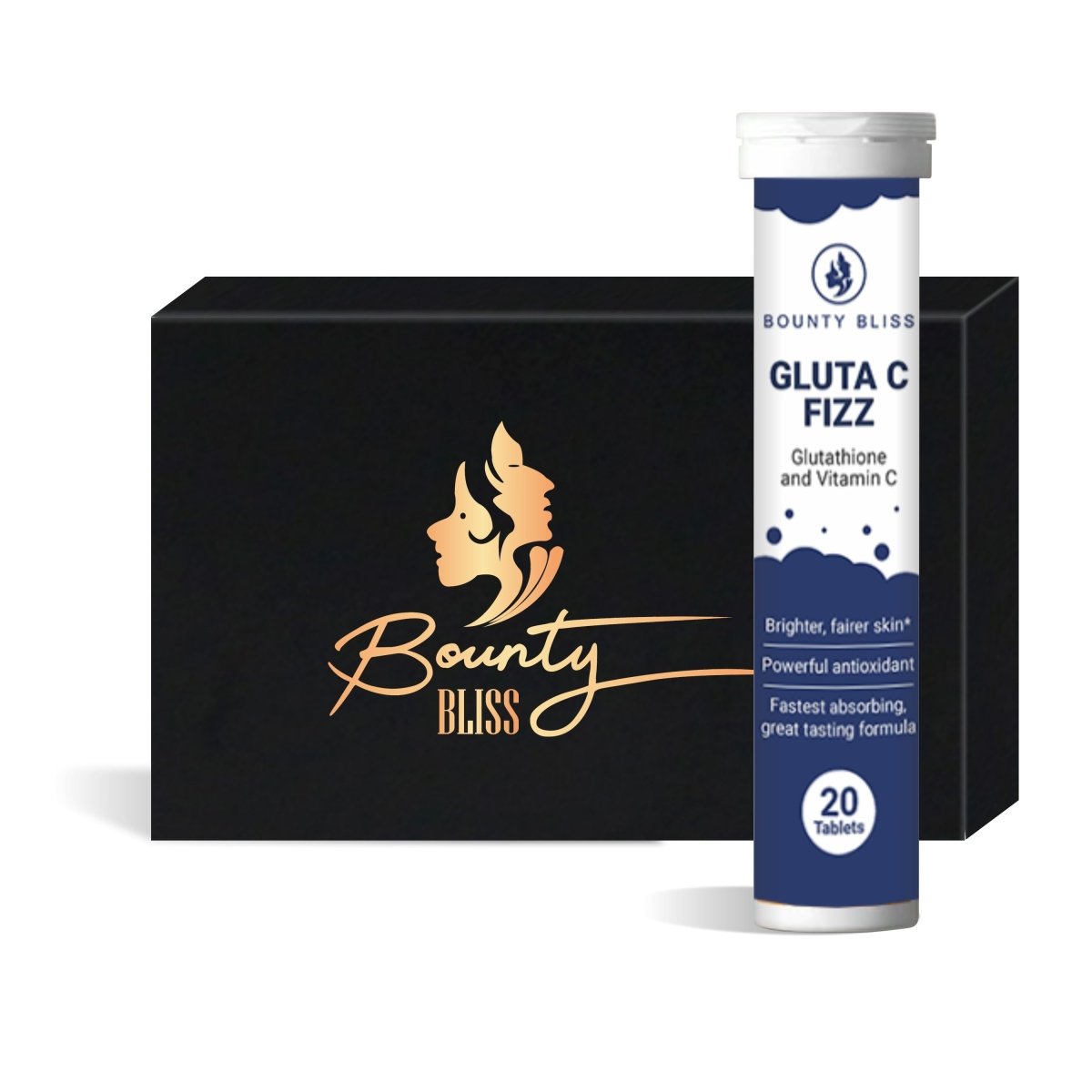 Bounty Bliss Gluta C Fizz Glutathione Vitamin C Effervescent Tablets - Kreate- Skincare