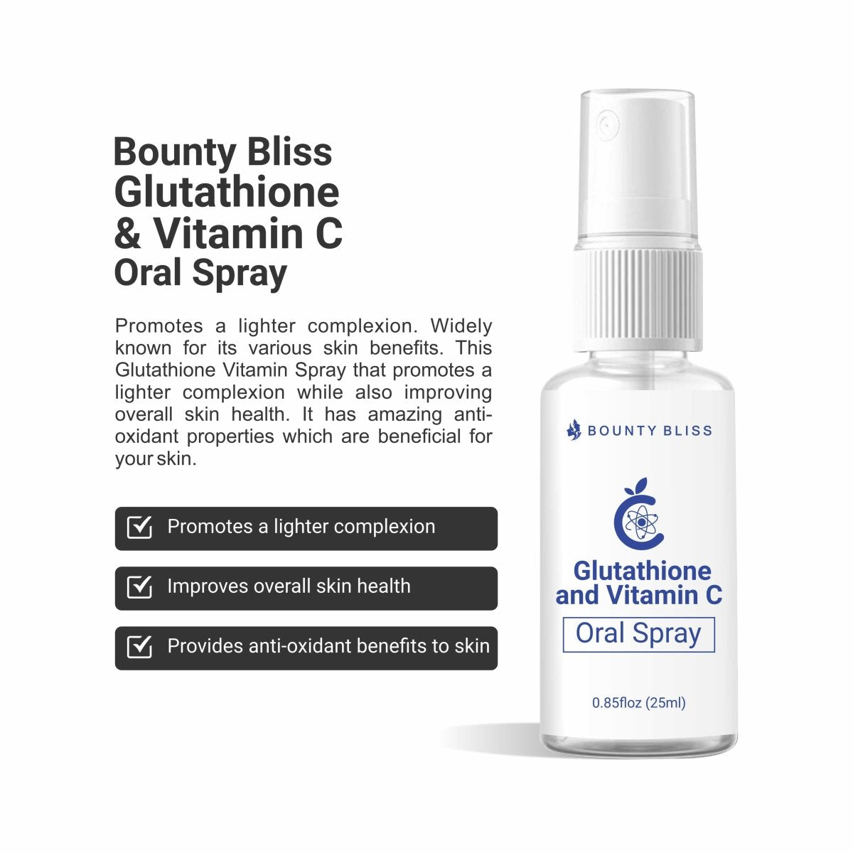 
                  
                    Bounty Bliss Gluta Oral Mouth Spray Glutathione & Vitamin C - Kreate- Dental Care
                  
                