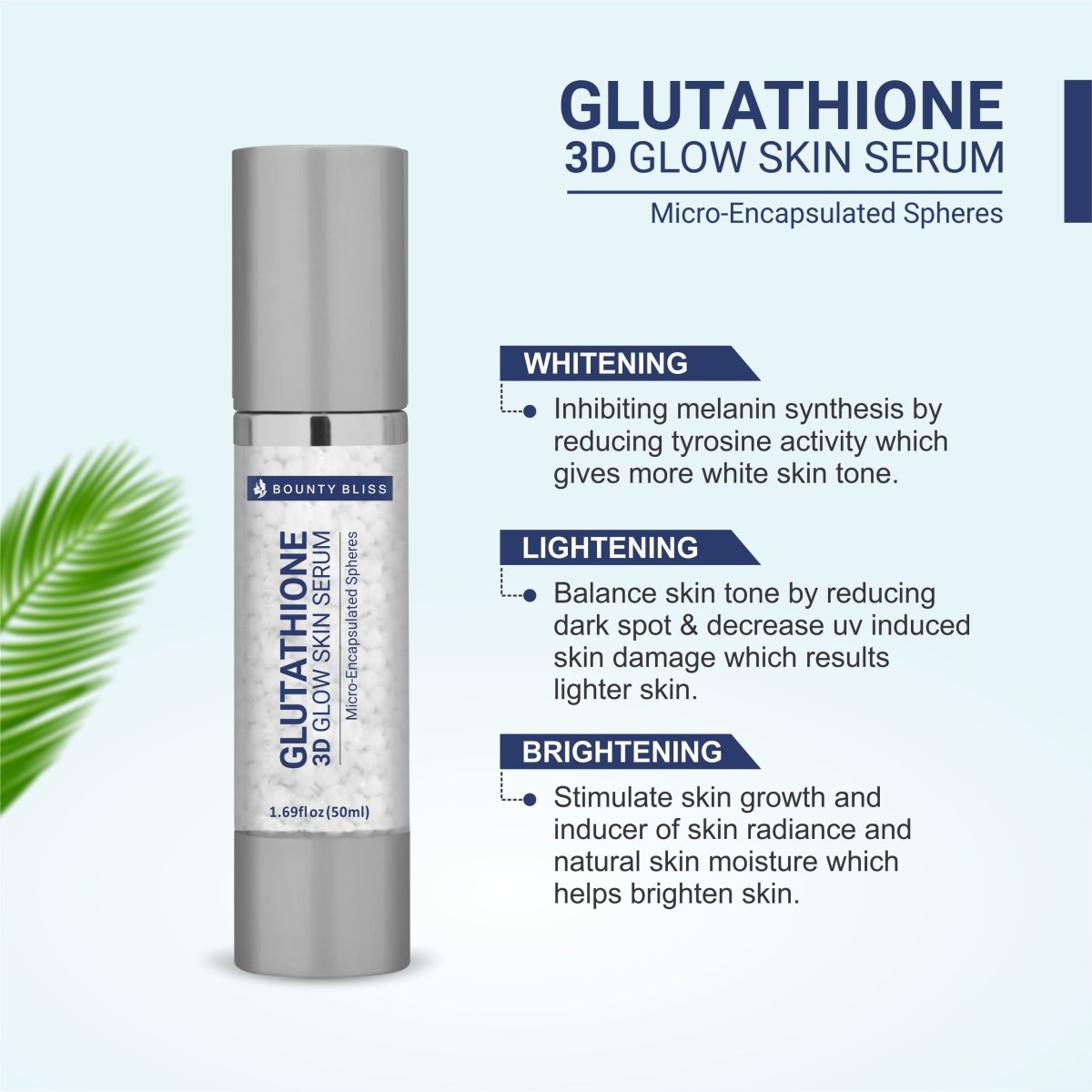 
                  
                    Bounty Bliss Glutathione 3D Glow Skin Micro-Encapsulated Spheres Serum - Kreate- Toners & Serums
                  
                