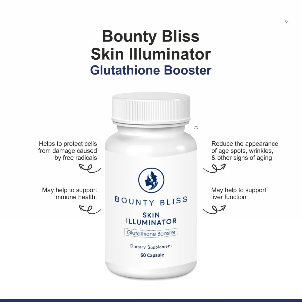 
                  
                    Bounty Bliss Skin Illuminator 60 Capsules - Kreate- Women Hygiene
                  
                