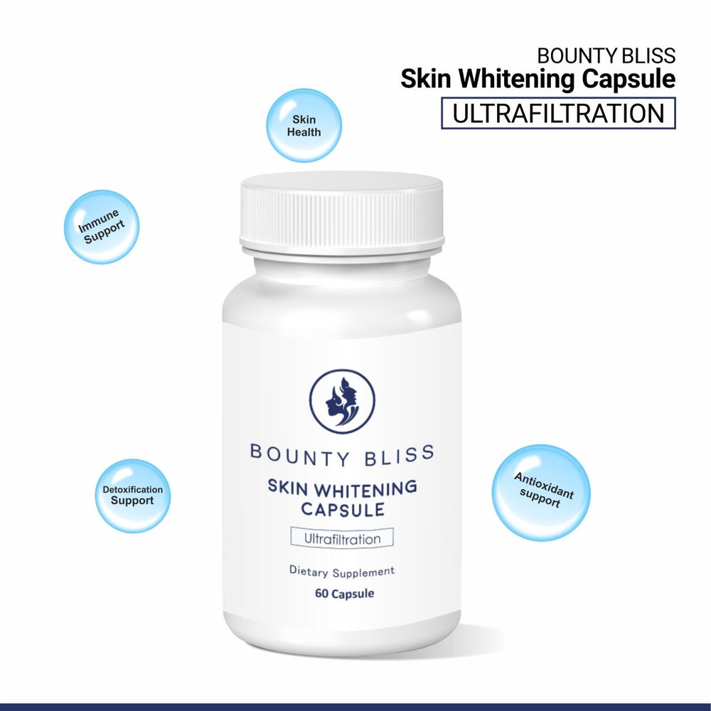 
                  
                    Bounty Bliss Ultrafiltration Skin Whitening 60 Capsules - Kreate- Skincare
                  
                