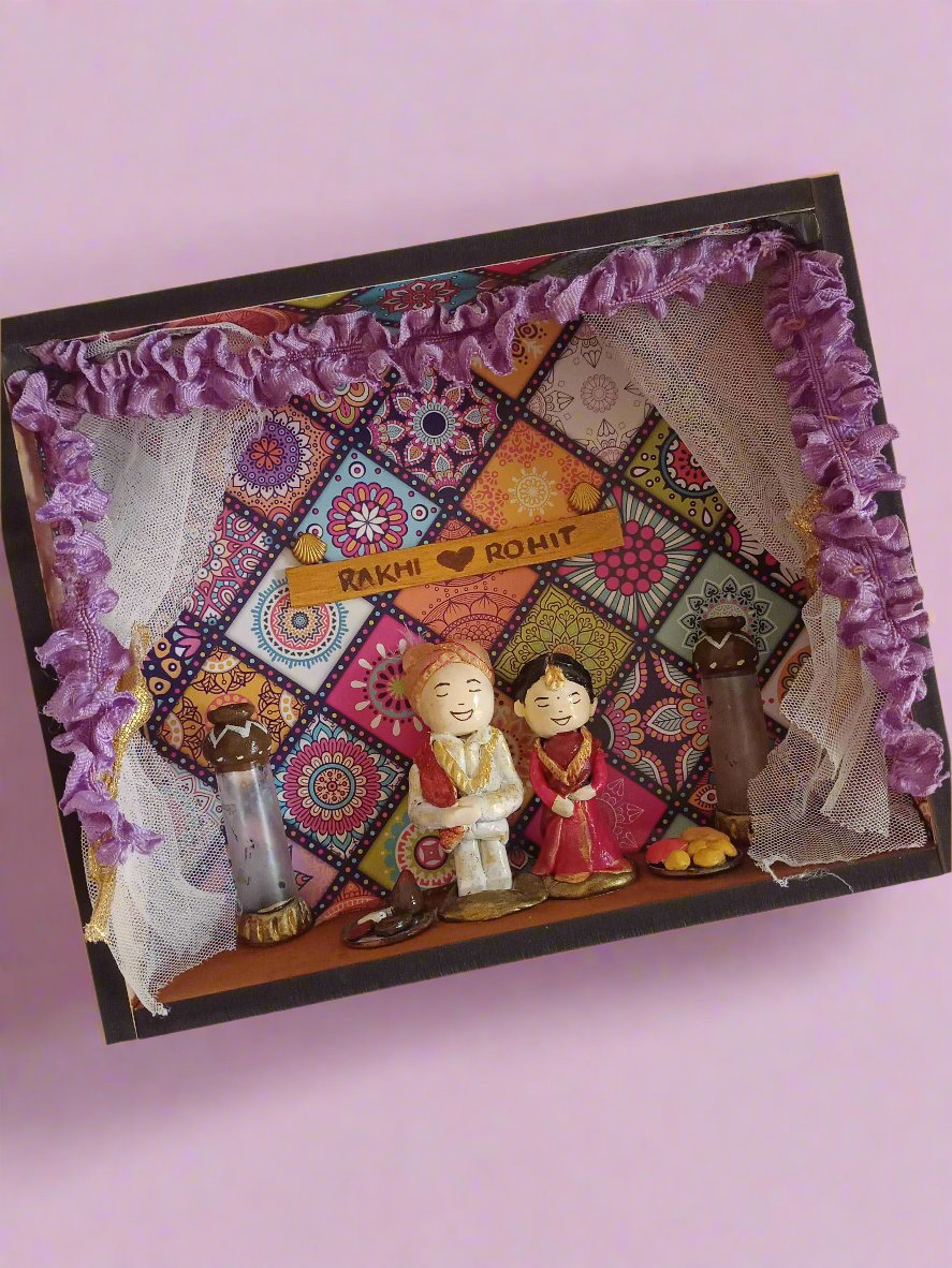 Rainvas Indian Bride and Groom Customized Wedding Miniature