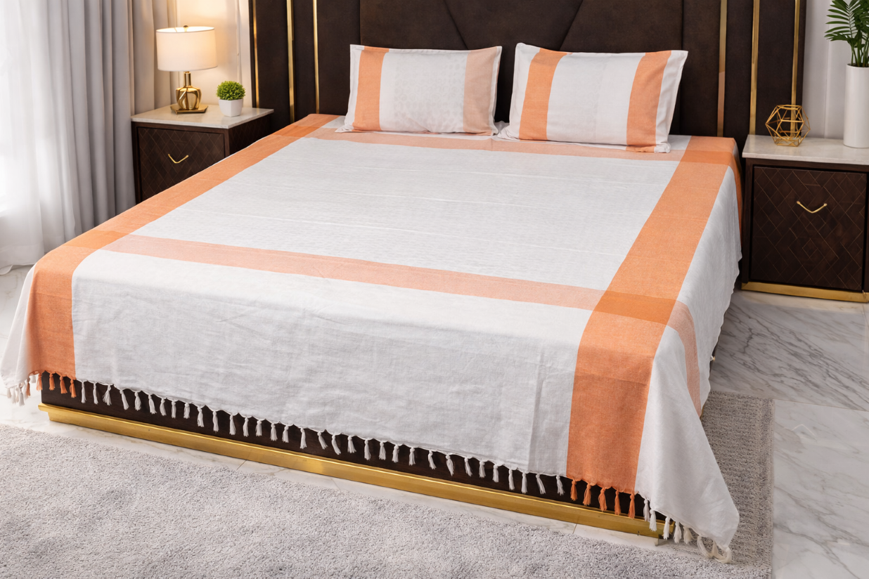 
                  
                    Dhaga Vishwas Ka Handloom Double Bed Sheet with Pillow Covers
                  
                